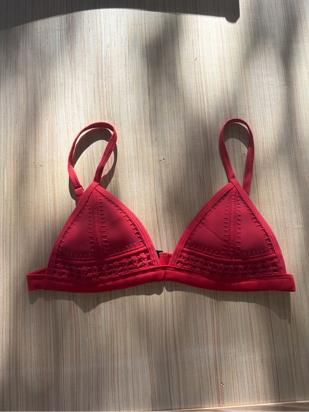 Red Triangl Bikini Top